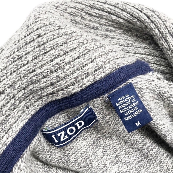 Izod mens gray pullover sweater - Picture 3 of 4